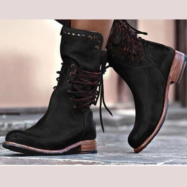 Botas retro británicas de media caña con remaches