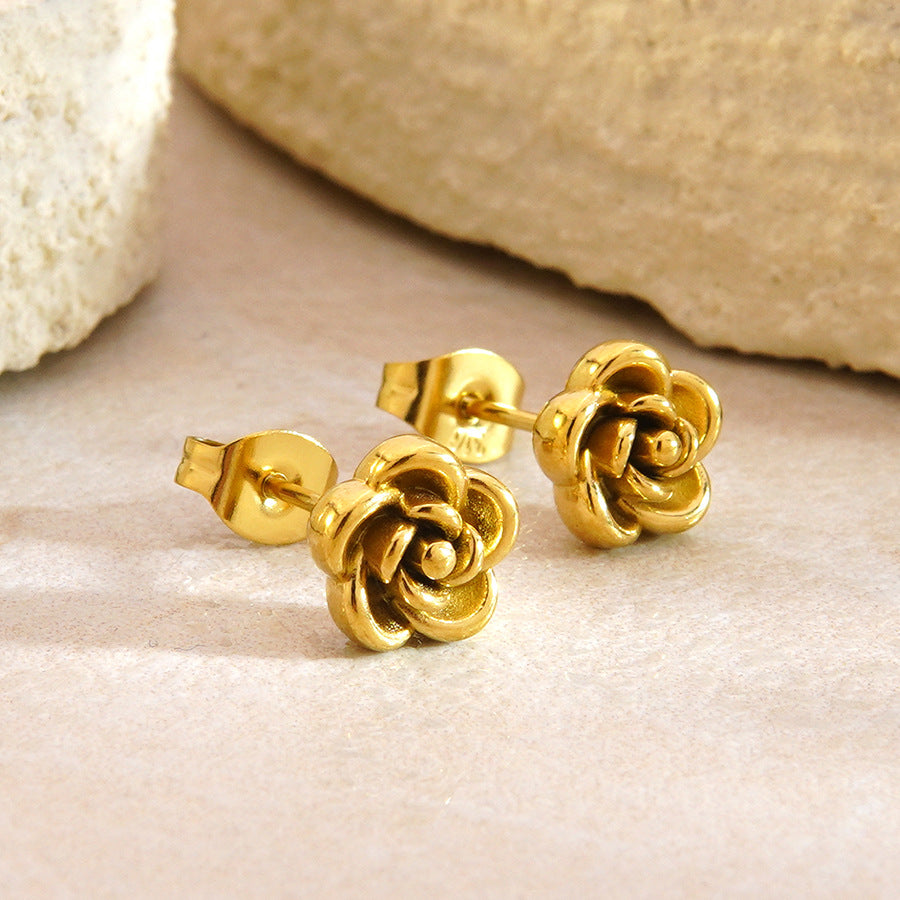Set de collar y pendientes de flores · Estilo francés