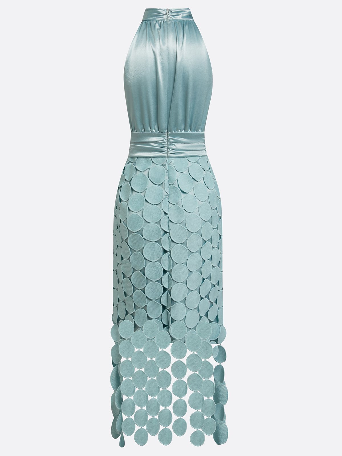 Vestido midi de ceremonia con escote halter