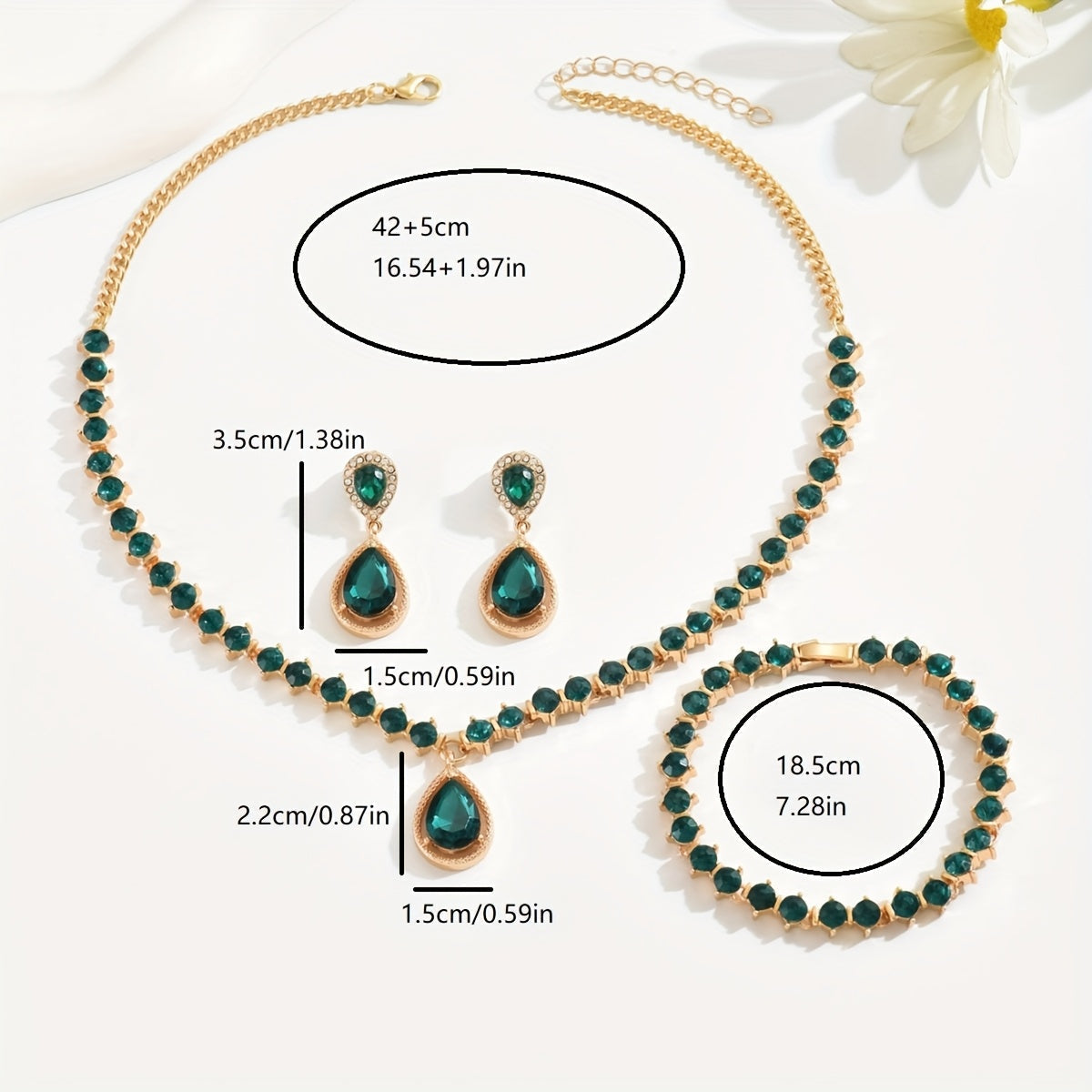 Set de joyas cristal geométrico Fantine