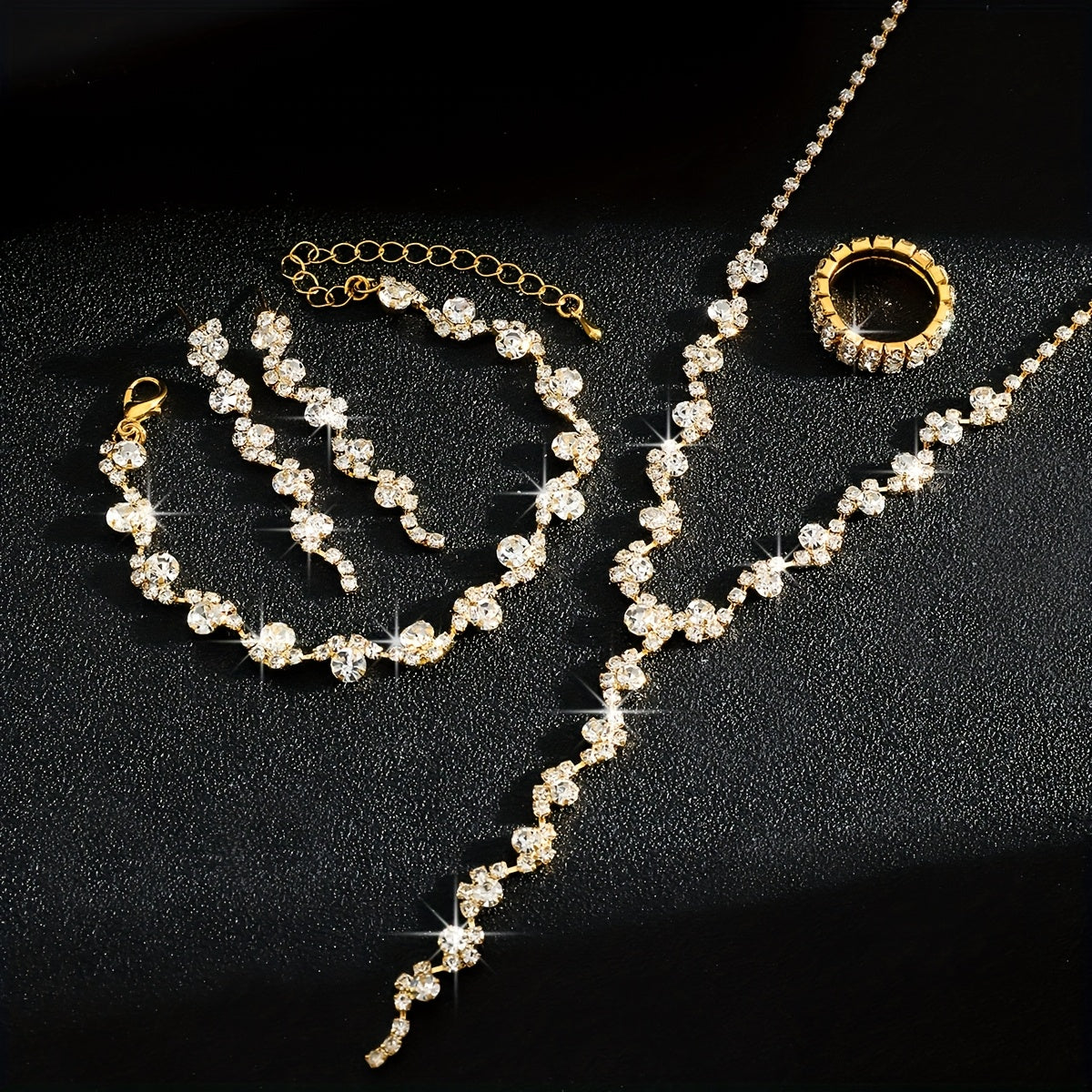 Set de joyas flor brillante Valentine