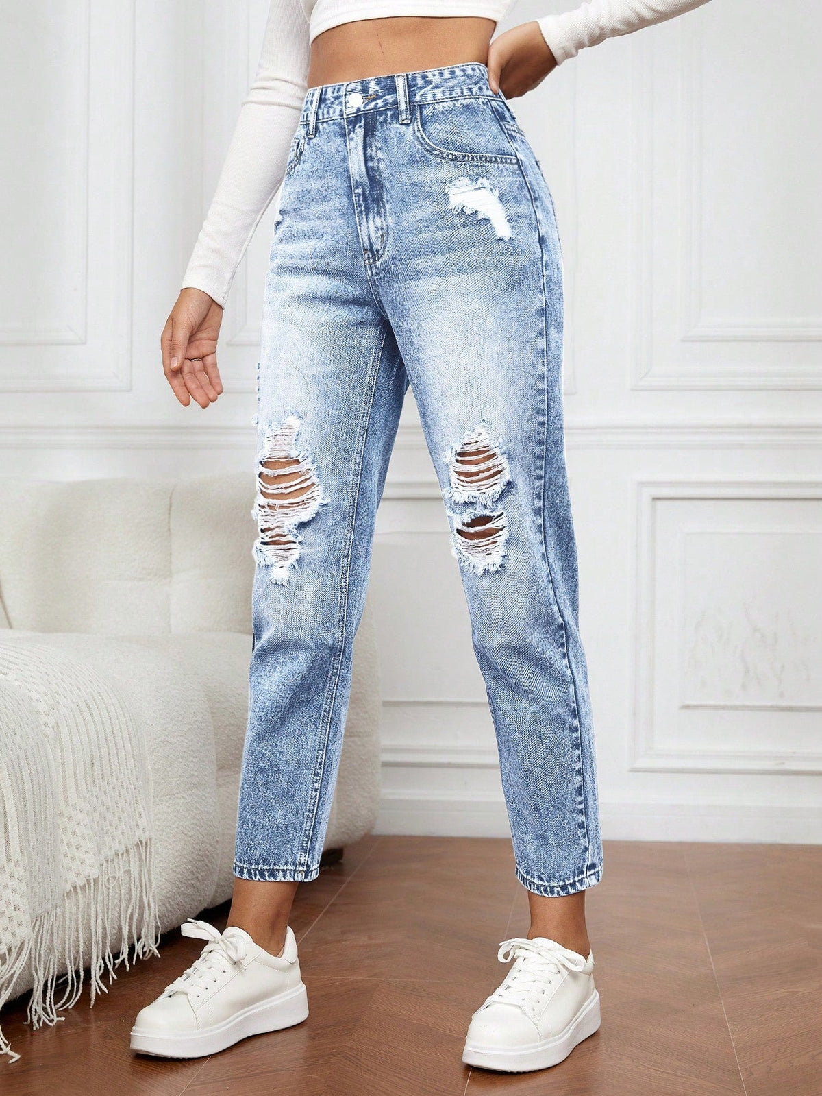 Vaqueros mom fit rotos