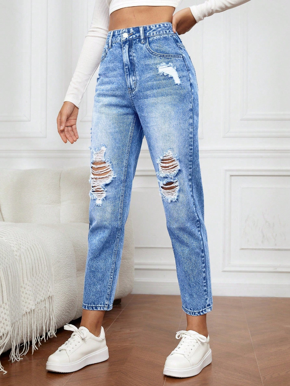 Vaqueros mom fit rotos