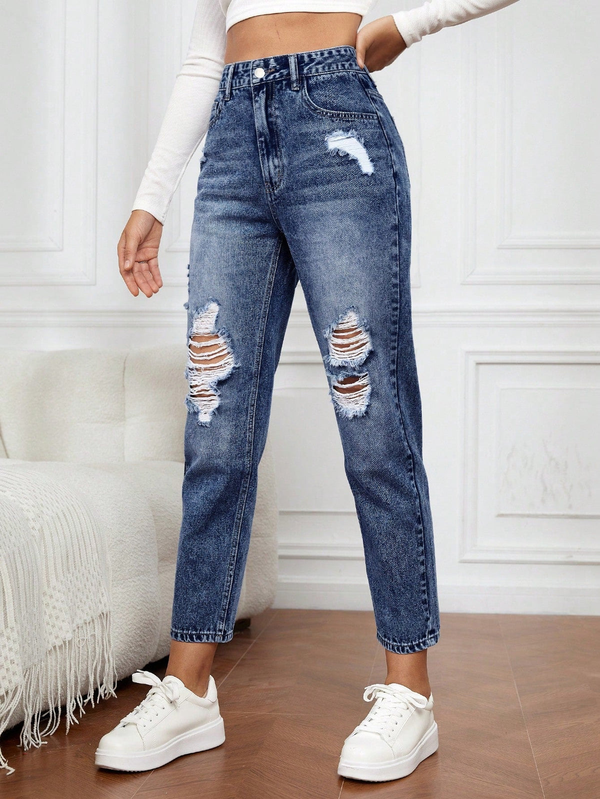 Vaqueros mom fit rotos