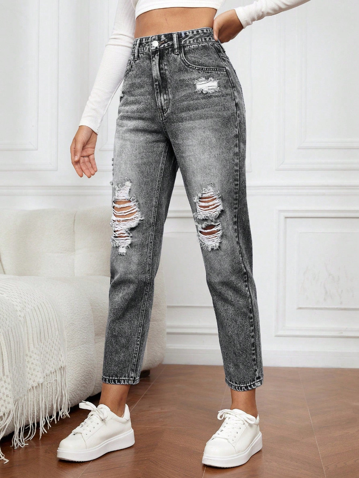 Vaqueros mom fit rotos