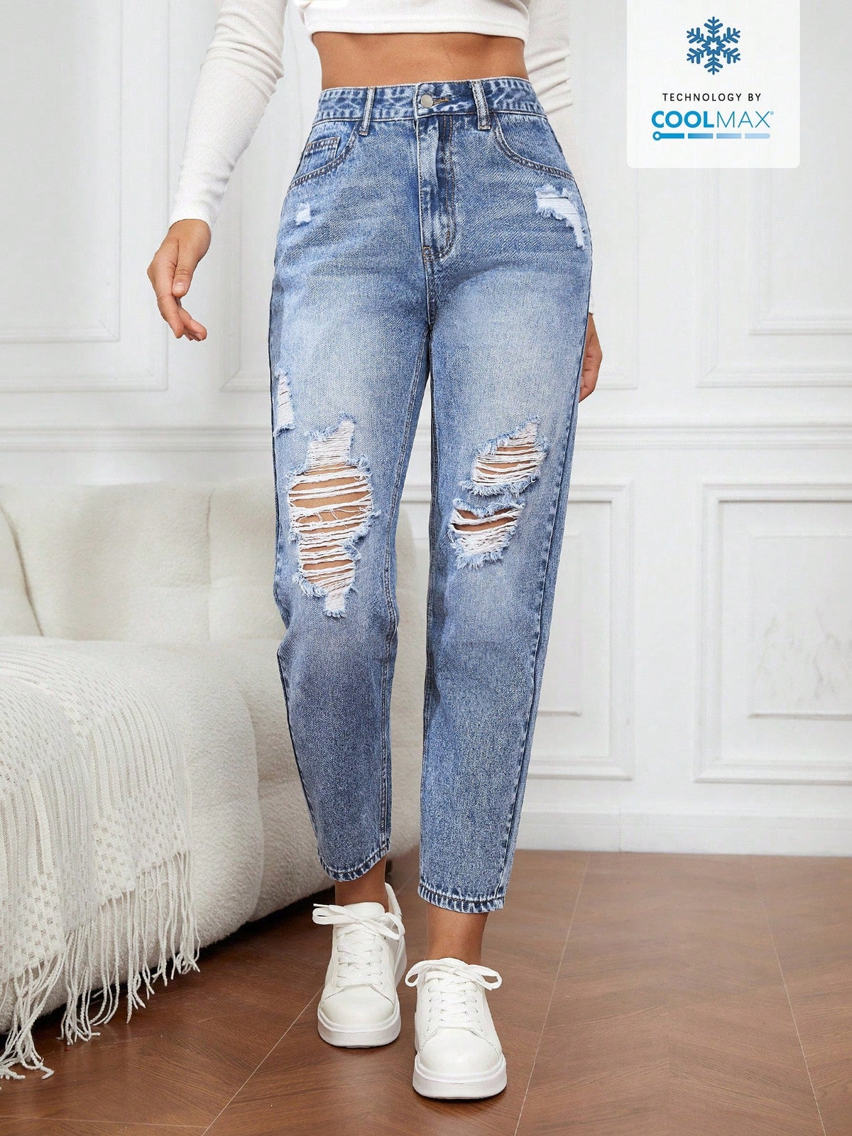 Vaqueros mom fit rotos
