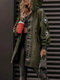 Chaqueta de mujer con capucha y manga larga
