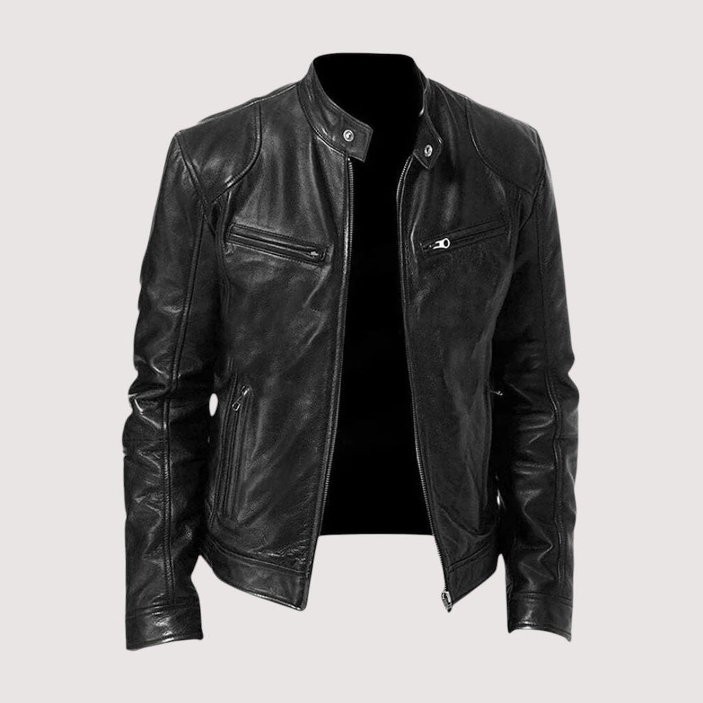 Chaqueta de piel entallada