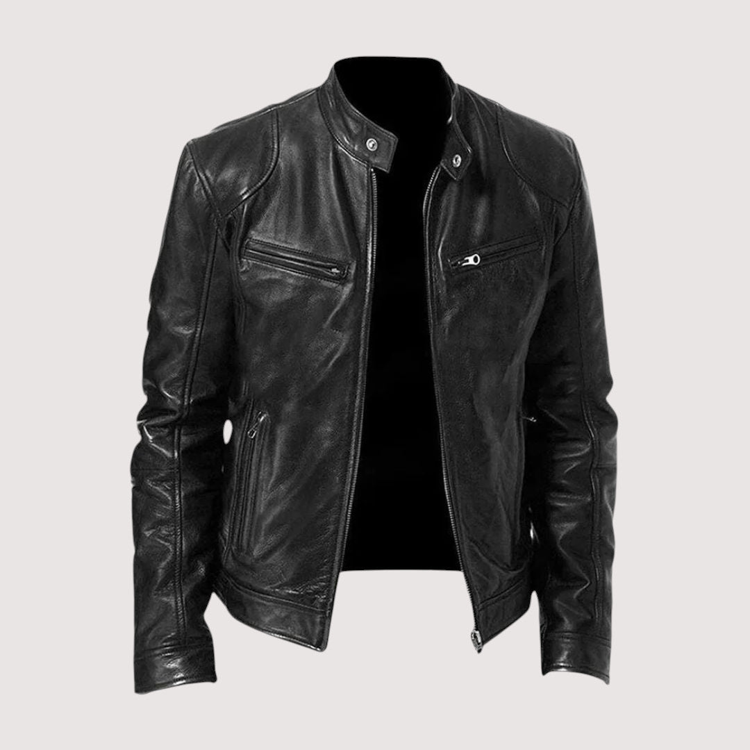 Chaqueta de piel entallada