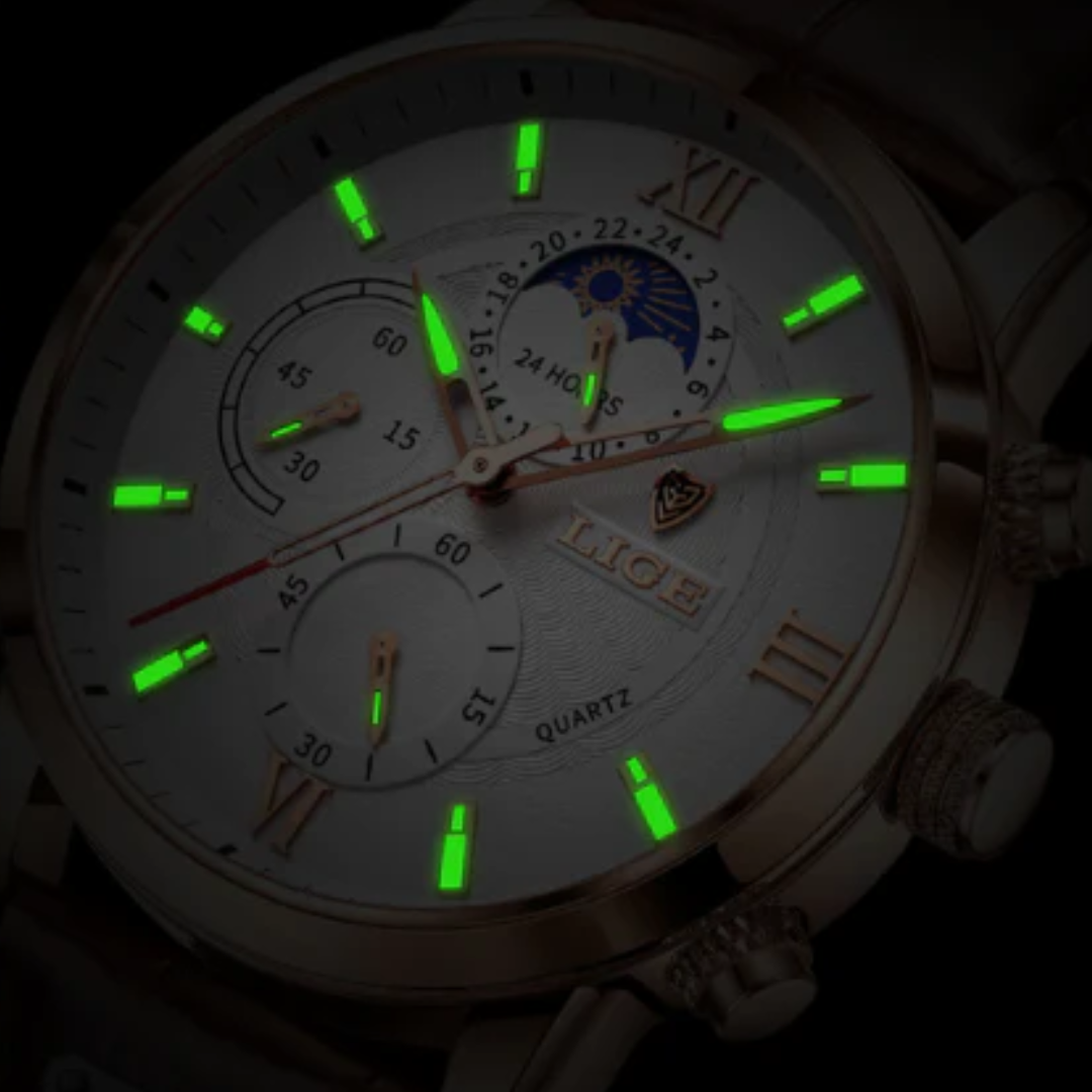 Reloj clásico con correa de piel