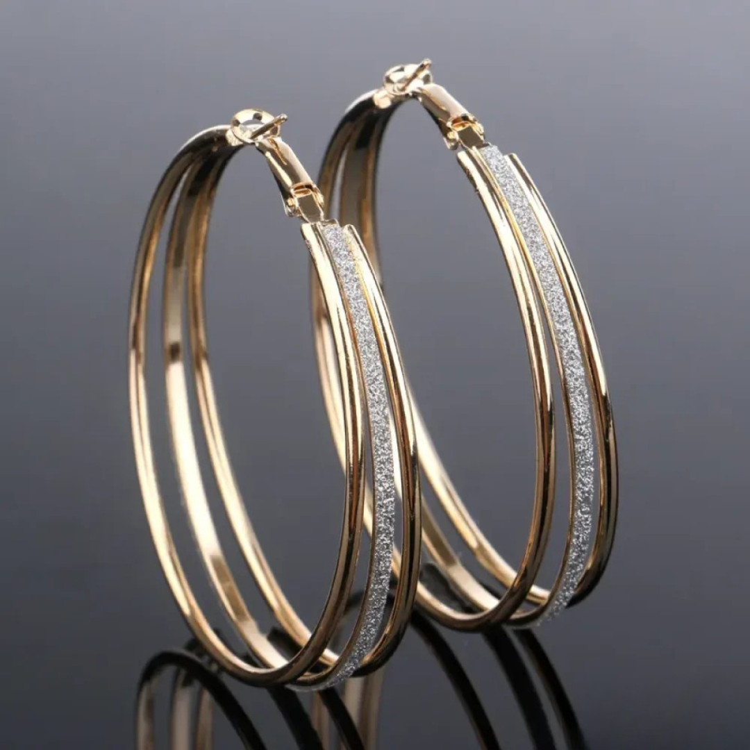 Aros dorados retro Antoinette