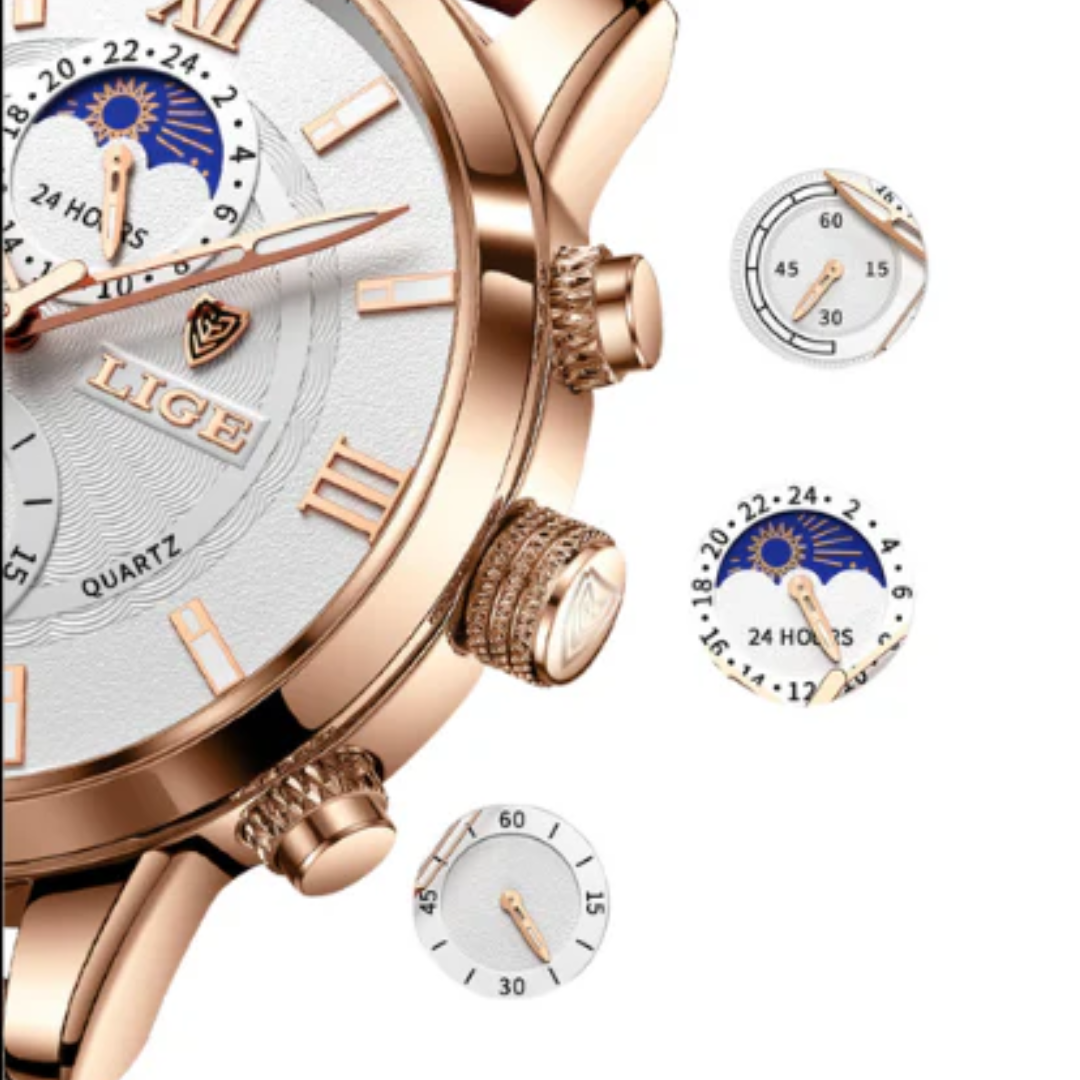 Reloj clásico con correa de piel