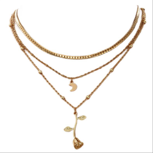 Collar Luna y Flor