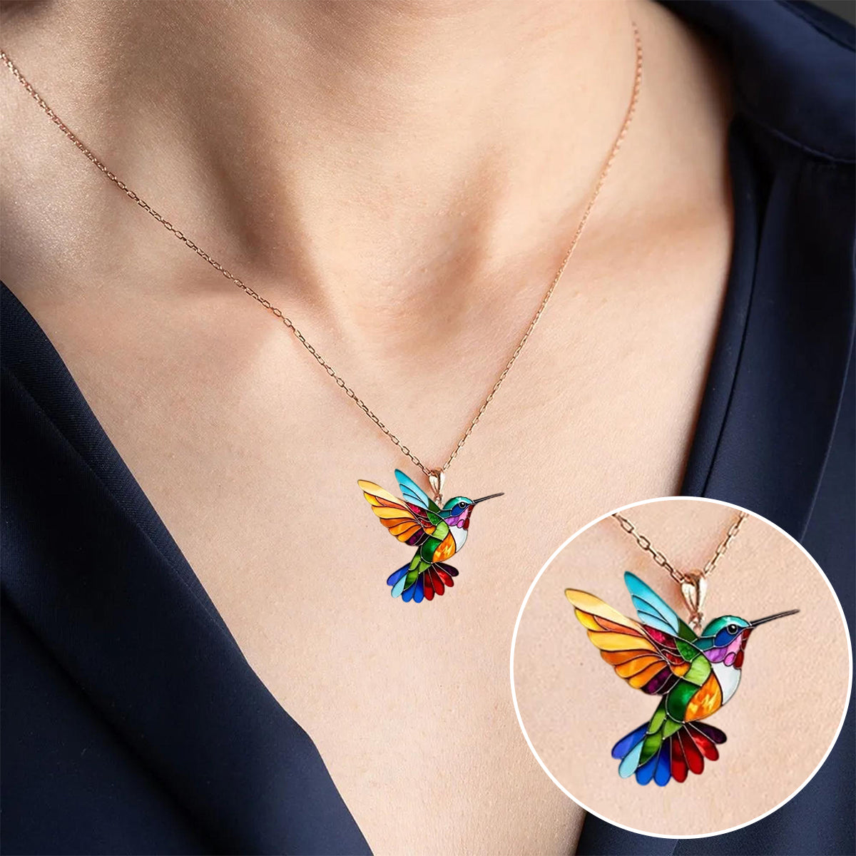 Collar colibrí Éloïse