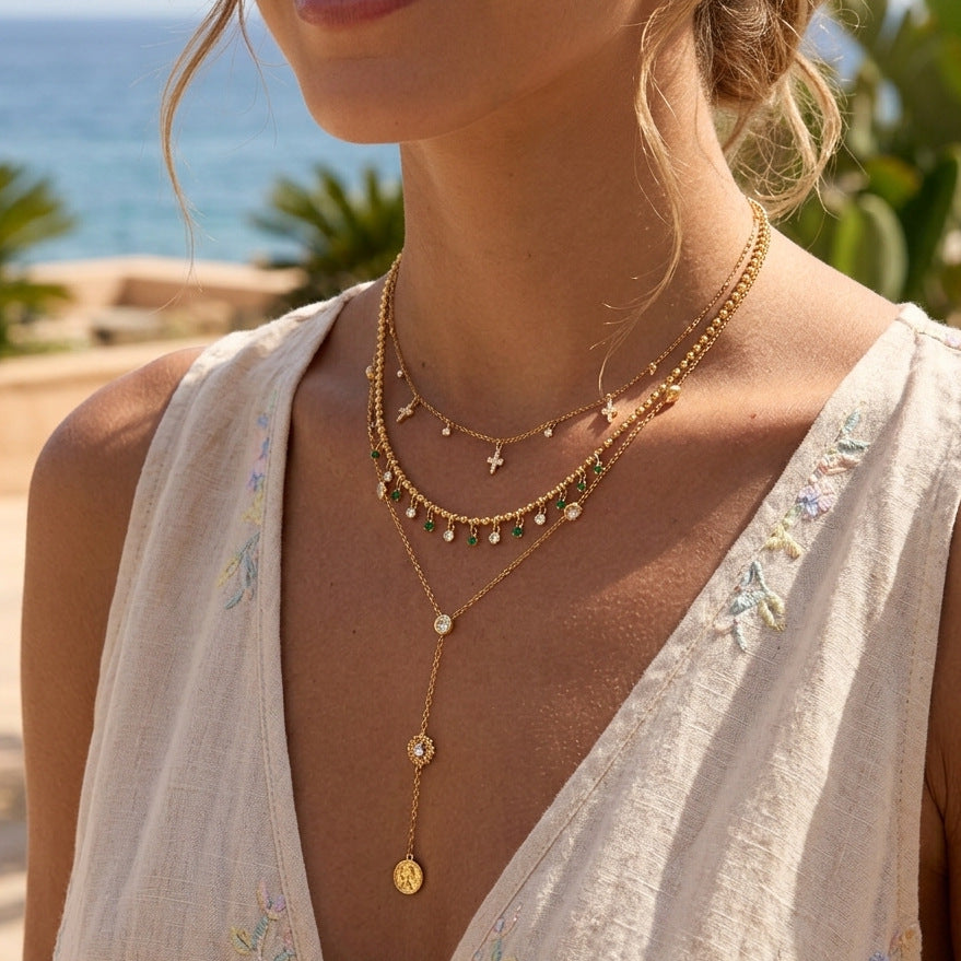 Collar Atenea · Destello esmeralda