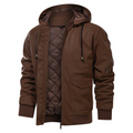 Chaqueta de polipiel con capucha extraíble
