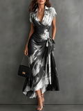 Carlotta vestido midi blanco y negro