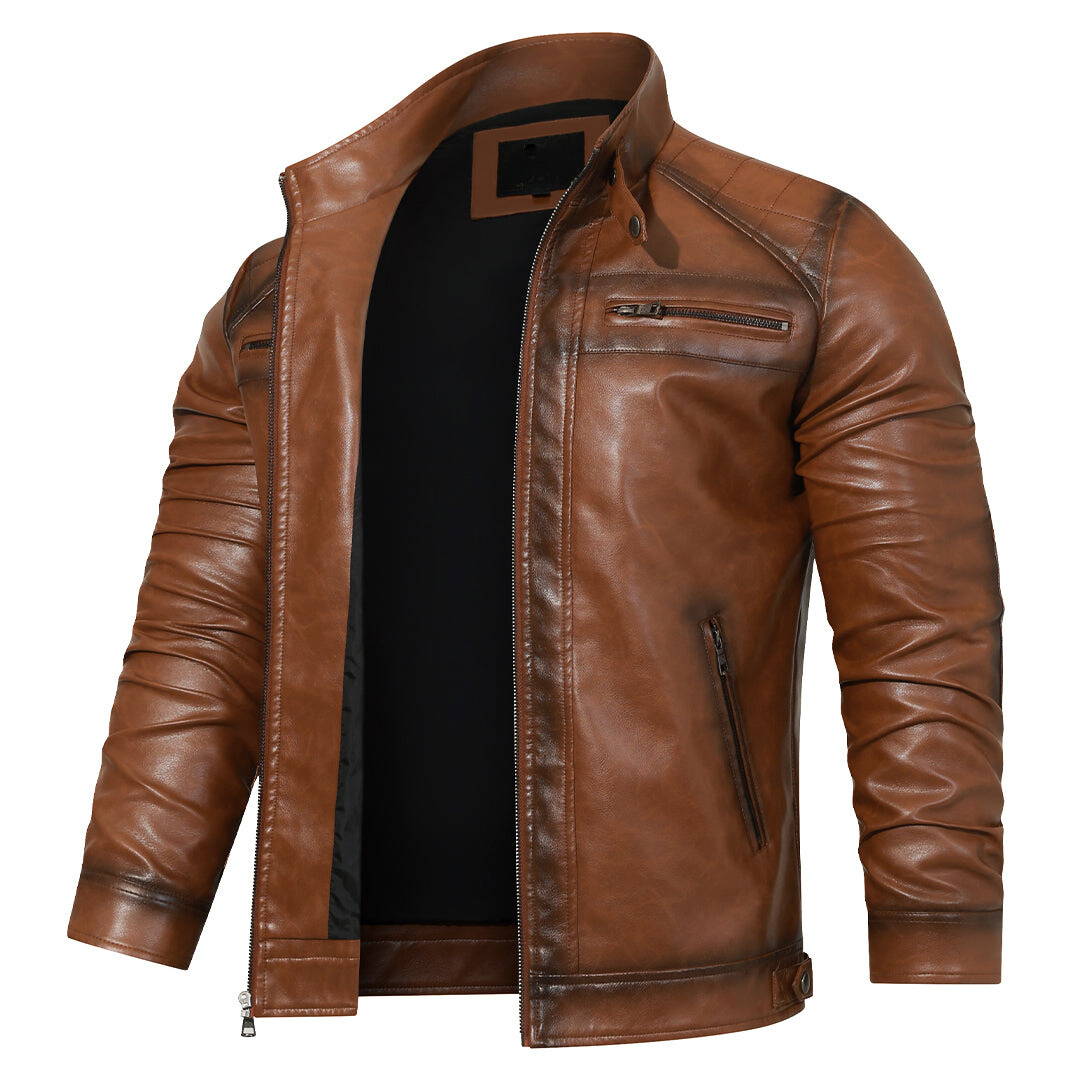 Nico | Chaqueta motera de polipiel bordada