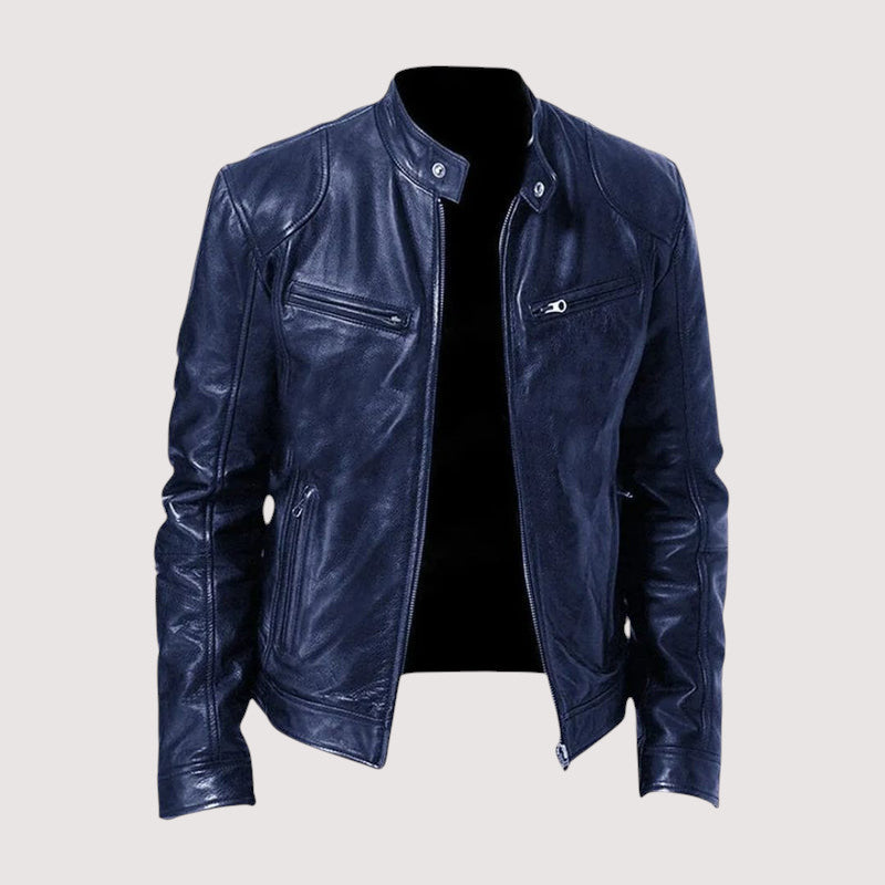 Chaqueta de piel entallada
