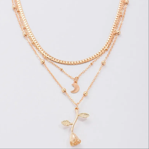 Collar Luna y Flor