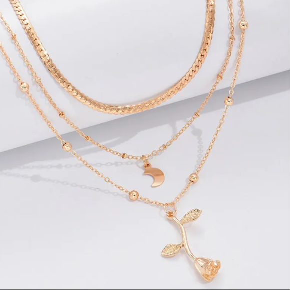 Collar Luna y Flor
