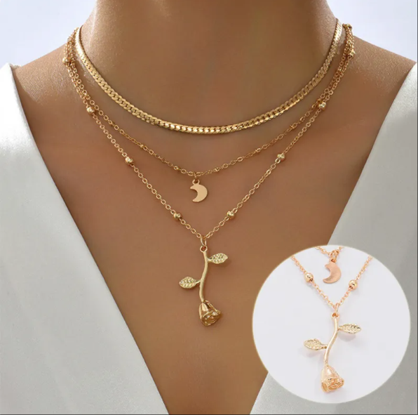 Collar Luna y Flor