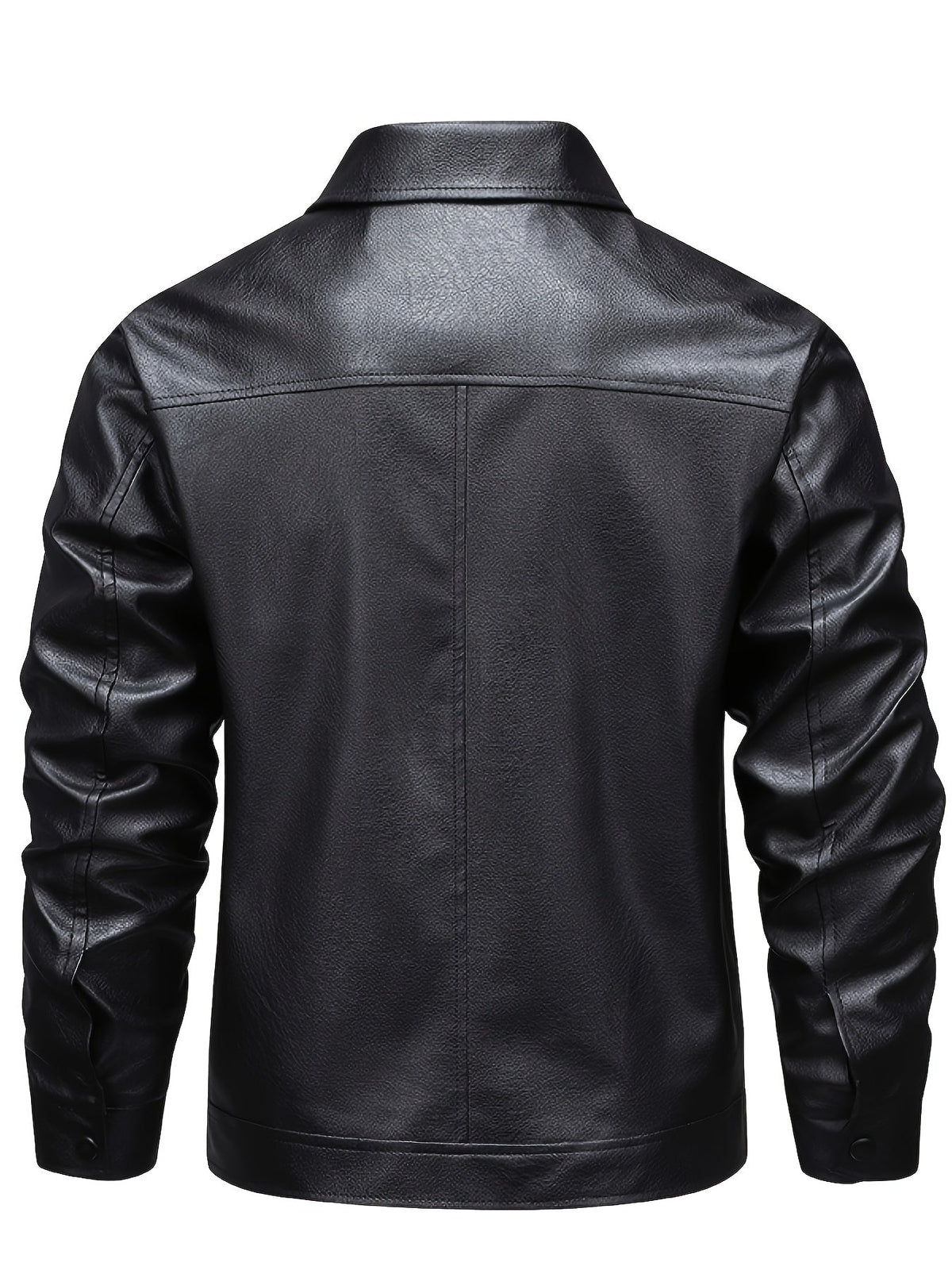 Chaqueta clásica de efecto piel con cremallera