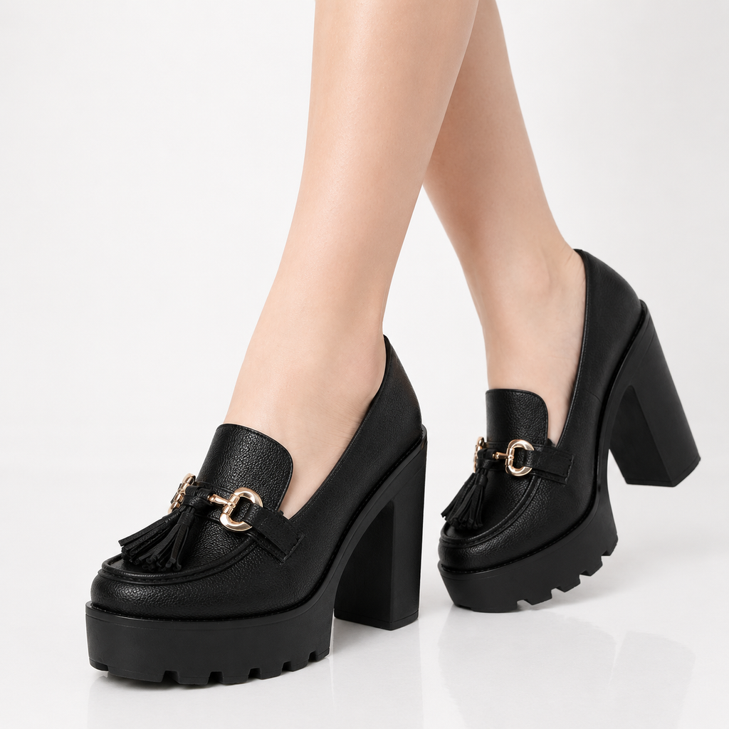 Zapatos de plataforma con borlas