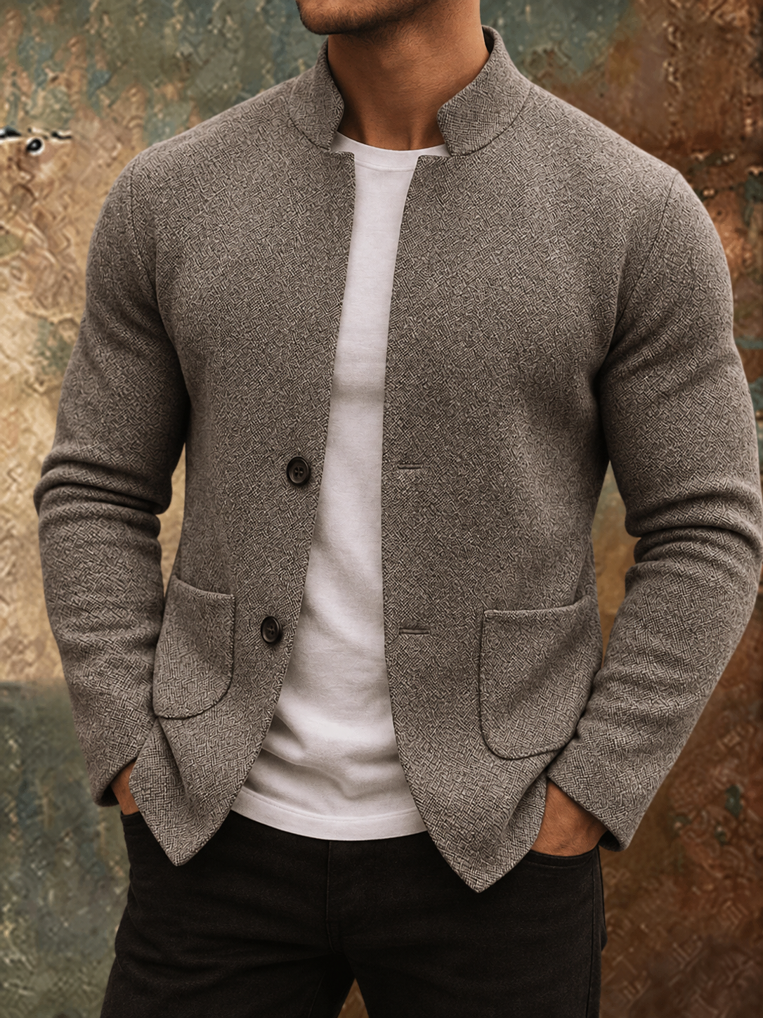 Blazer de punto de alta gama para hombre