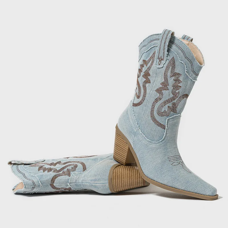 Botas camperas de denim