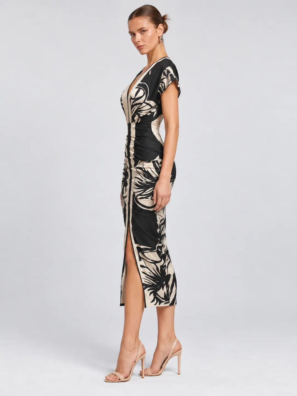 Melanie vestido midi vista lateral