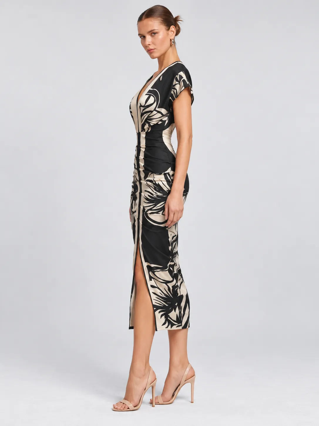 Melanie vestido midi vista lateral