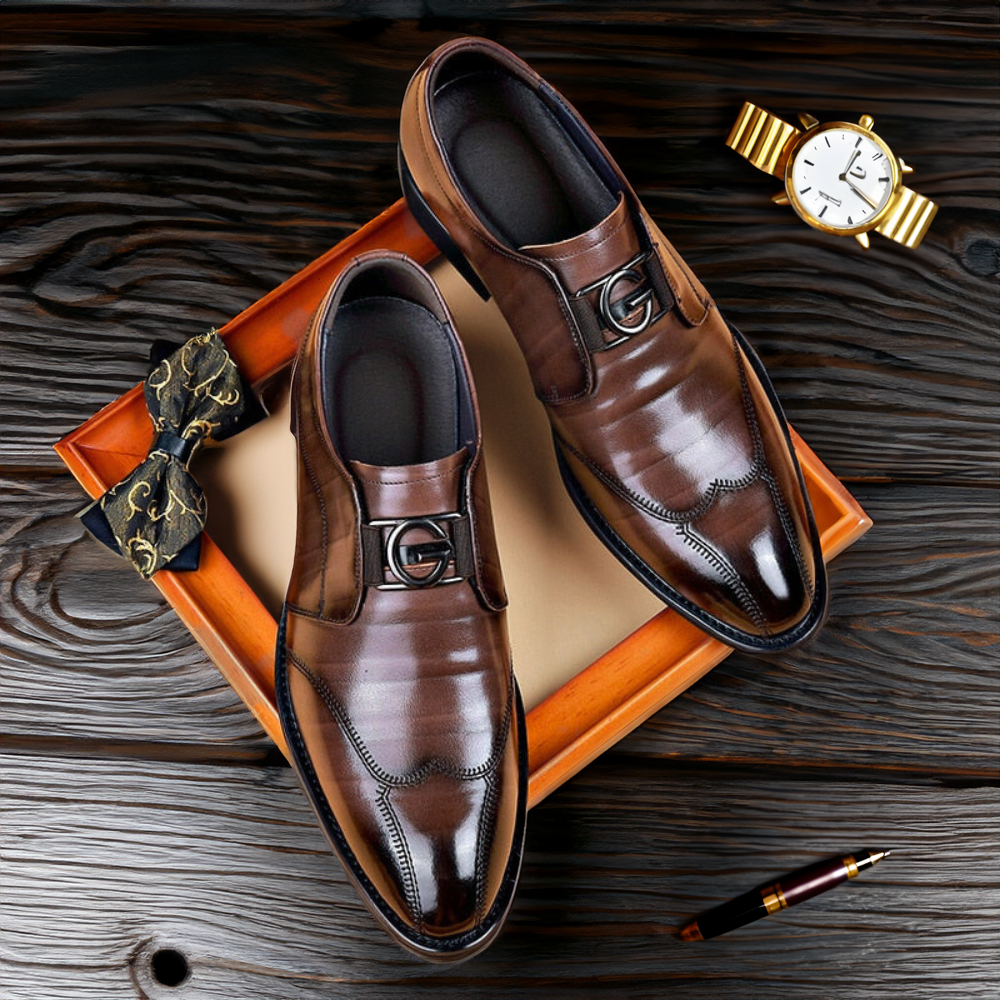 Zapatos ejecutivos clásicos de piel