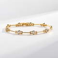 Pulsera dorada con circonitas Solange