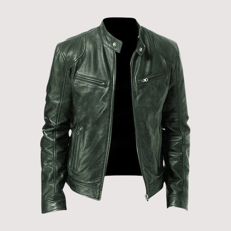 Chaqueta de piel entallada
