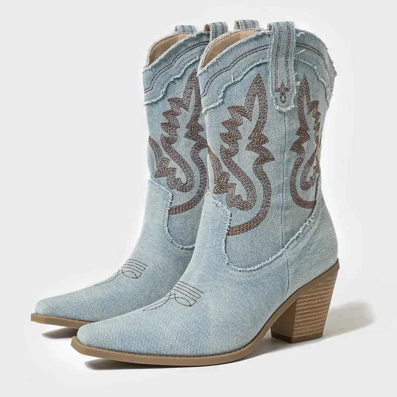 Botas camperas de denim