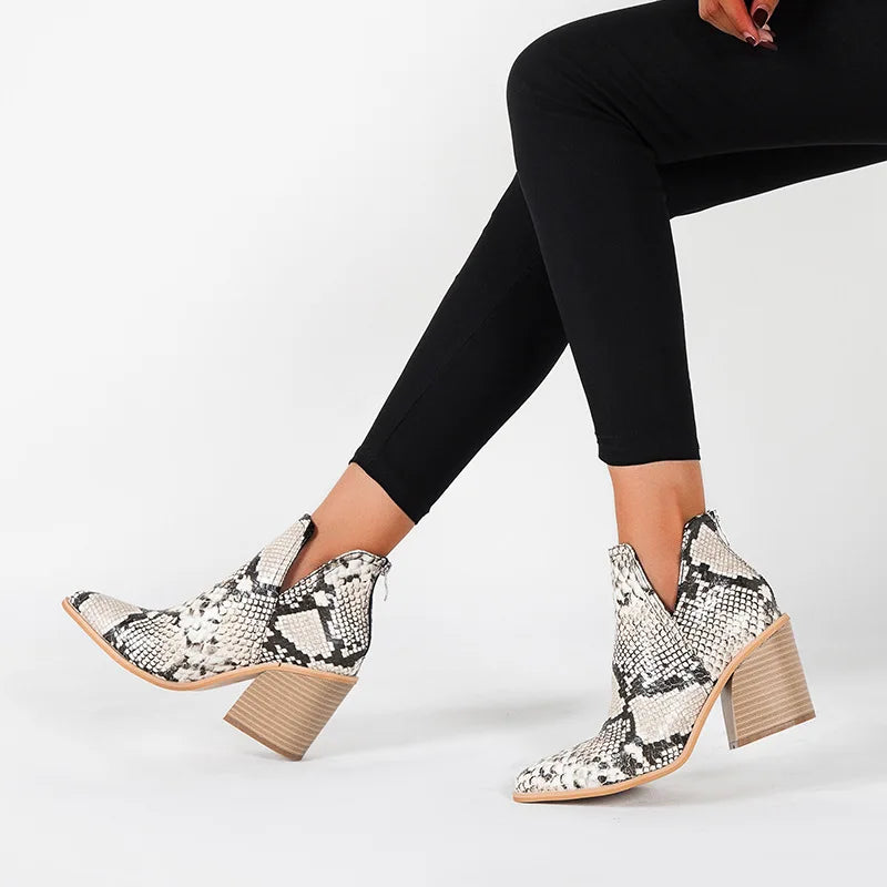 Botines efecto serpiente