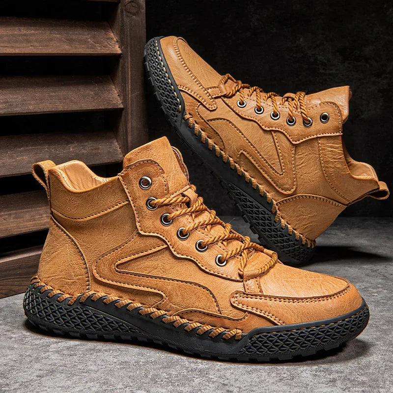 Botas de montaña de piel para invierno