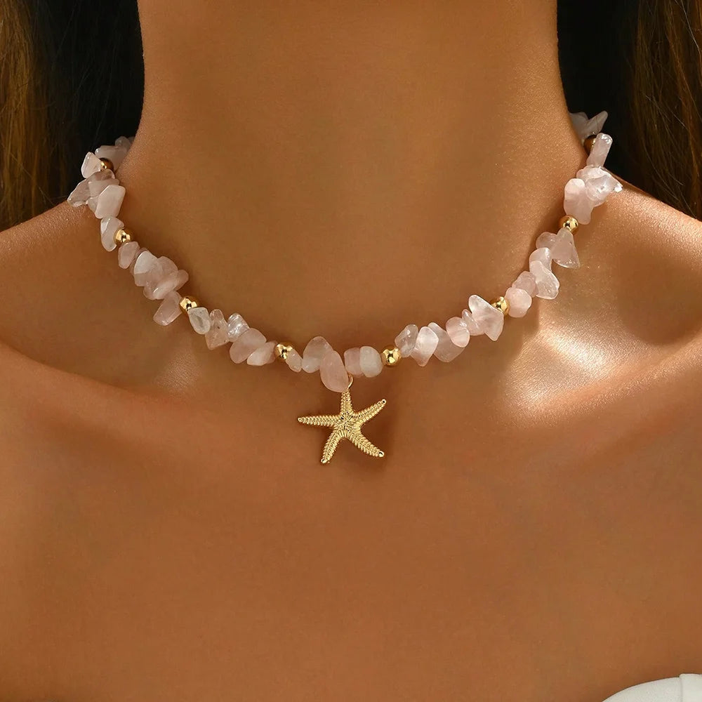 Collar de conchas cauri · Gargantilla boho