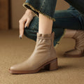 Botines de piel texturizada