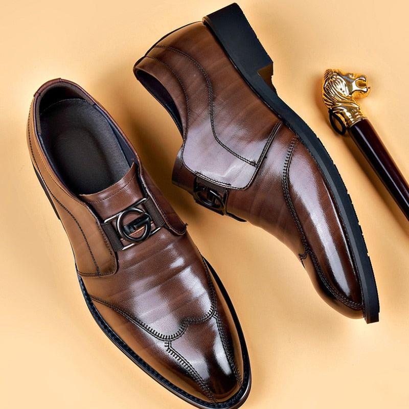 Zapatos ejecutivos clásicos de piel