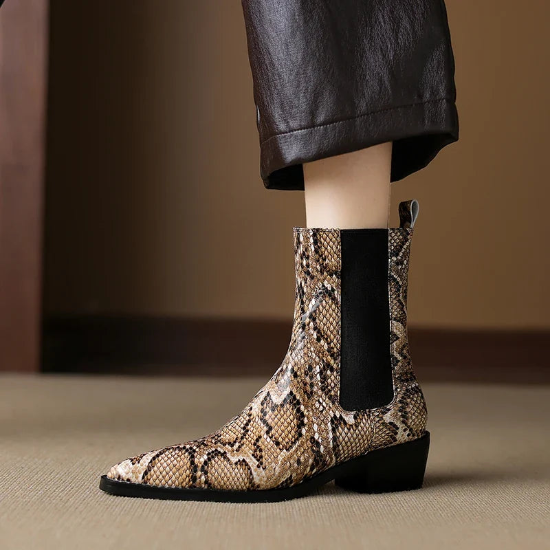 Botines Chelsea efecto serpiente