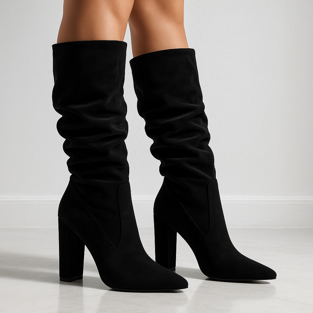 Botas de ante estilo slouchy