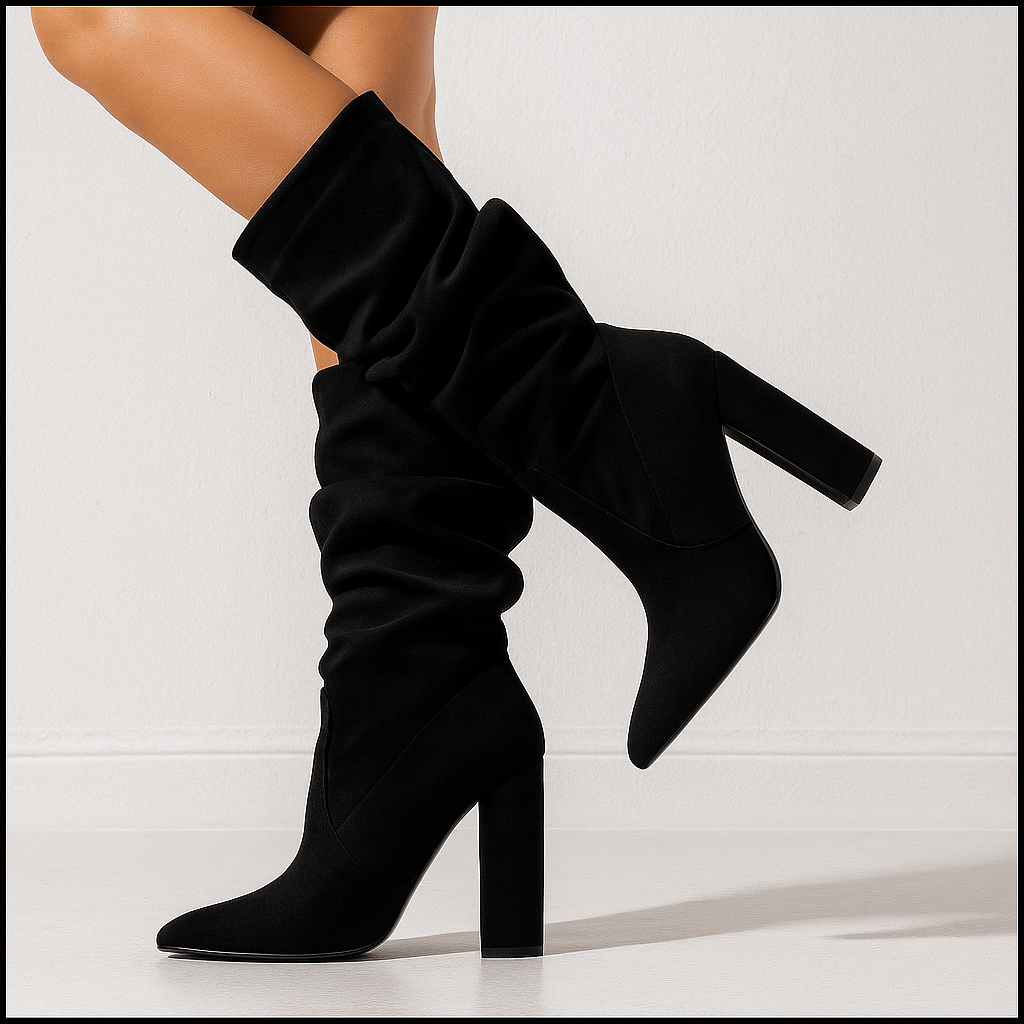 Botas de ante estilo slouchy