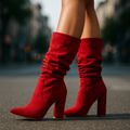 Botas de ante estilo slouchy
