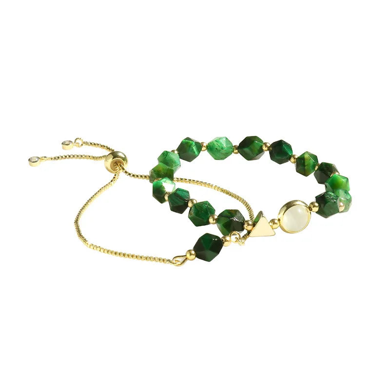 Set de pulseras piedras verdes Émeraude