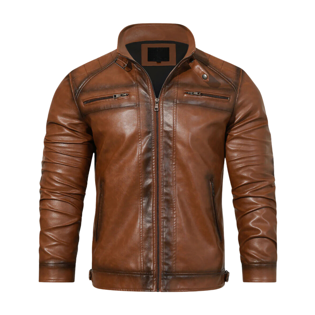 Nico | Chaqueta motera de polipiel bordada