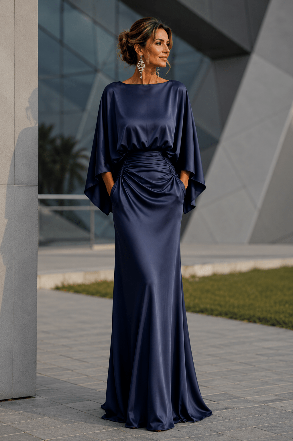 Vestido Éclat largo satinado de invitada