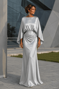 Vestido Éclat largo satinado de invitada