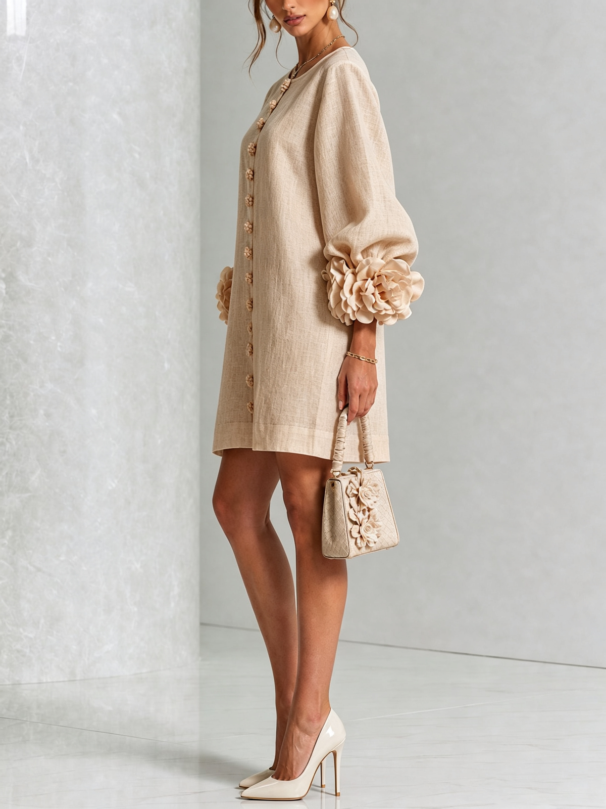 Vestido Valentina beige